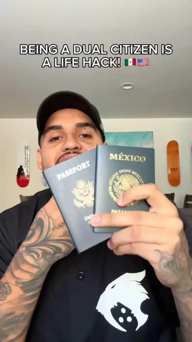 DNExpress client holding their Mexican and U.S. passports